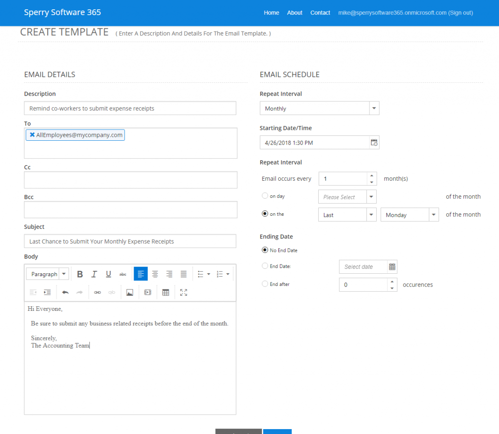 How To Set Up Schedule Recurring Emails In Outlook Add In