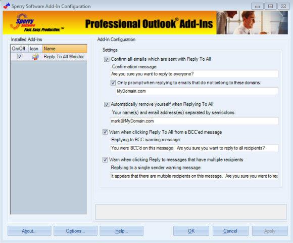 Reply To All Monitor for Outlook